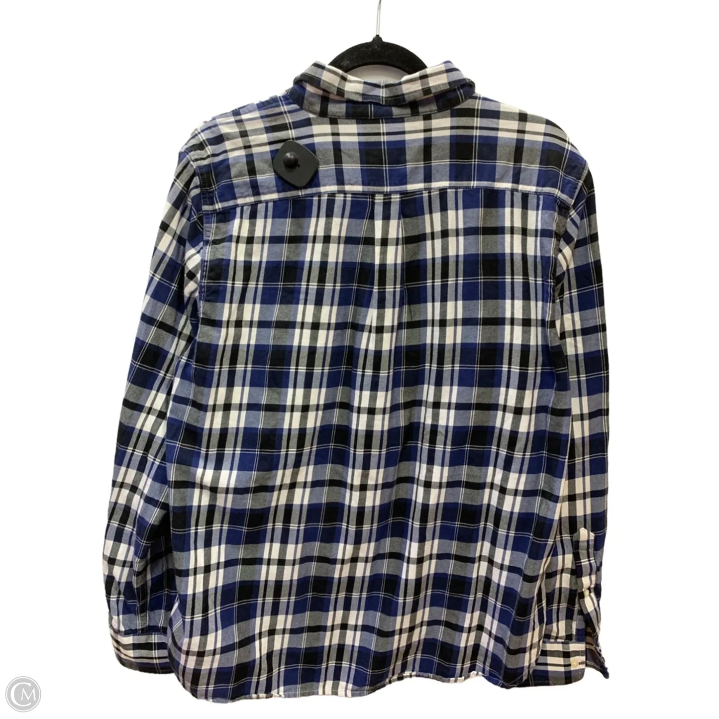 Blouse Long Sleeve By Lauren By Ralph Lauren In Plaid Pattern, Size: Xl