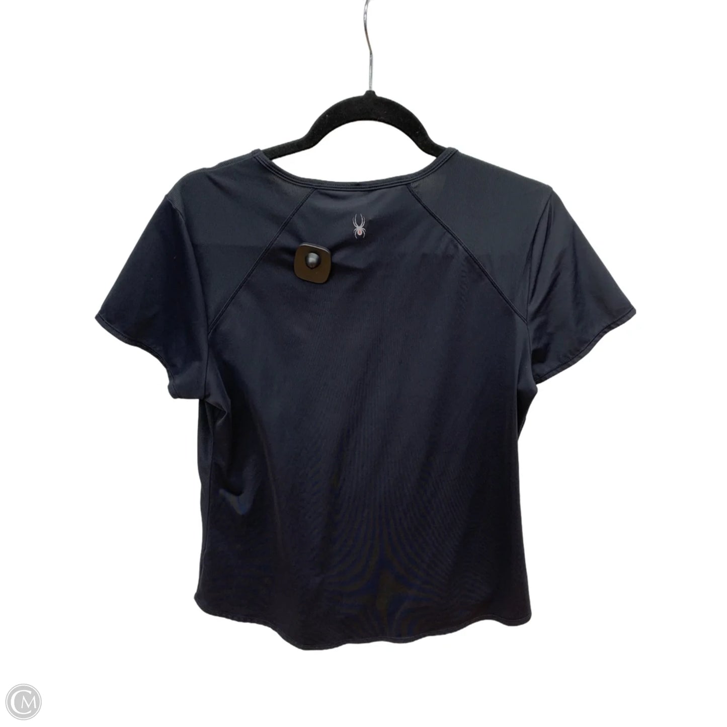 Athletic Top Short Sleeve By Spyder In Black, Size: L