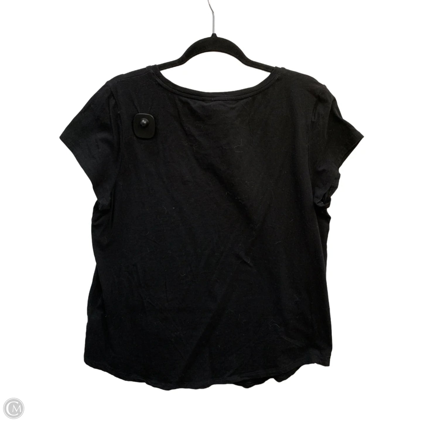 Top Short Sleeve By Simply Vera In Black, Size: Xl