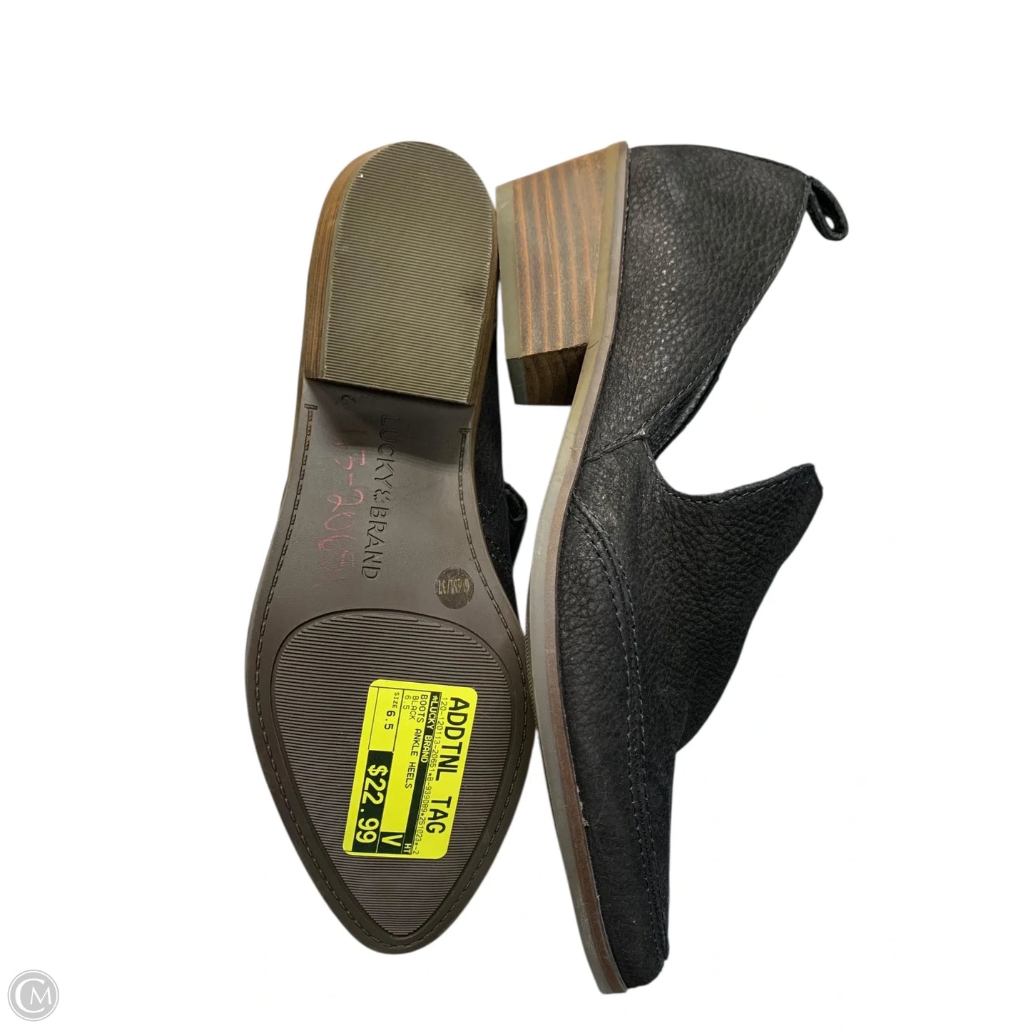 Boots Ankle Heels By Lucky Brand In Black, Size: 6.5