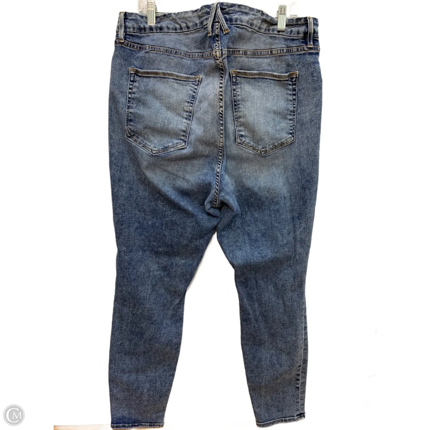 Jeans Skinny By Good American In Blue Denim, Size: 22