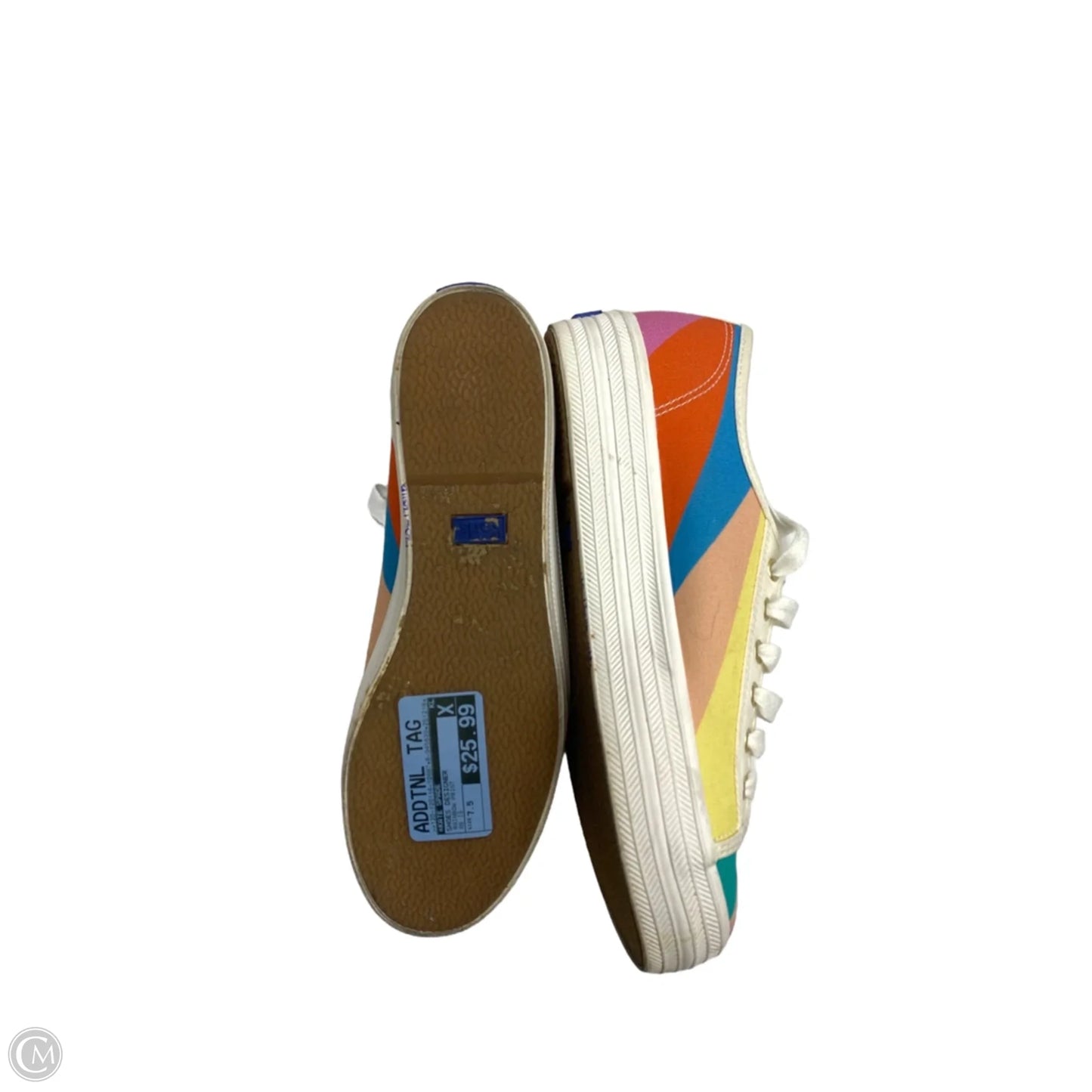 Shoes Designer By Kate Spade In Rainbow Print, Size: 7.5