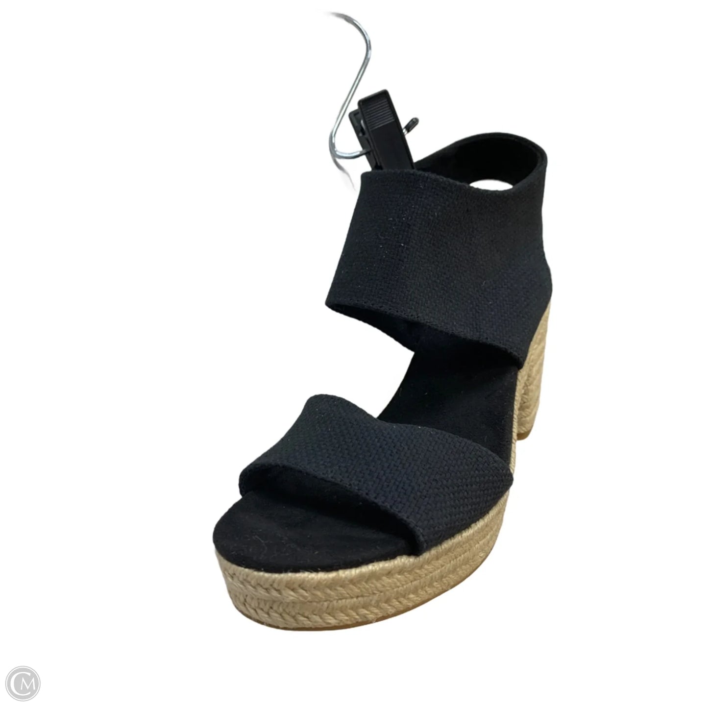 Shoes Heels Block By Toms In Black & Tan, Size: 9.5