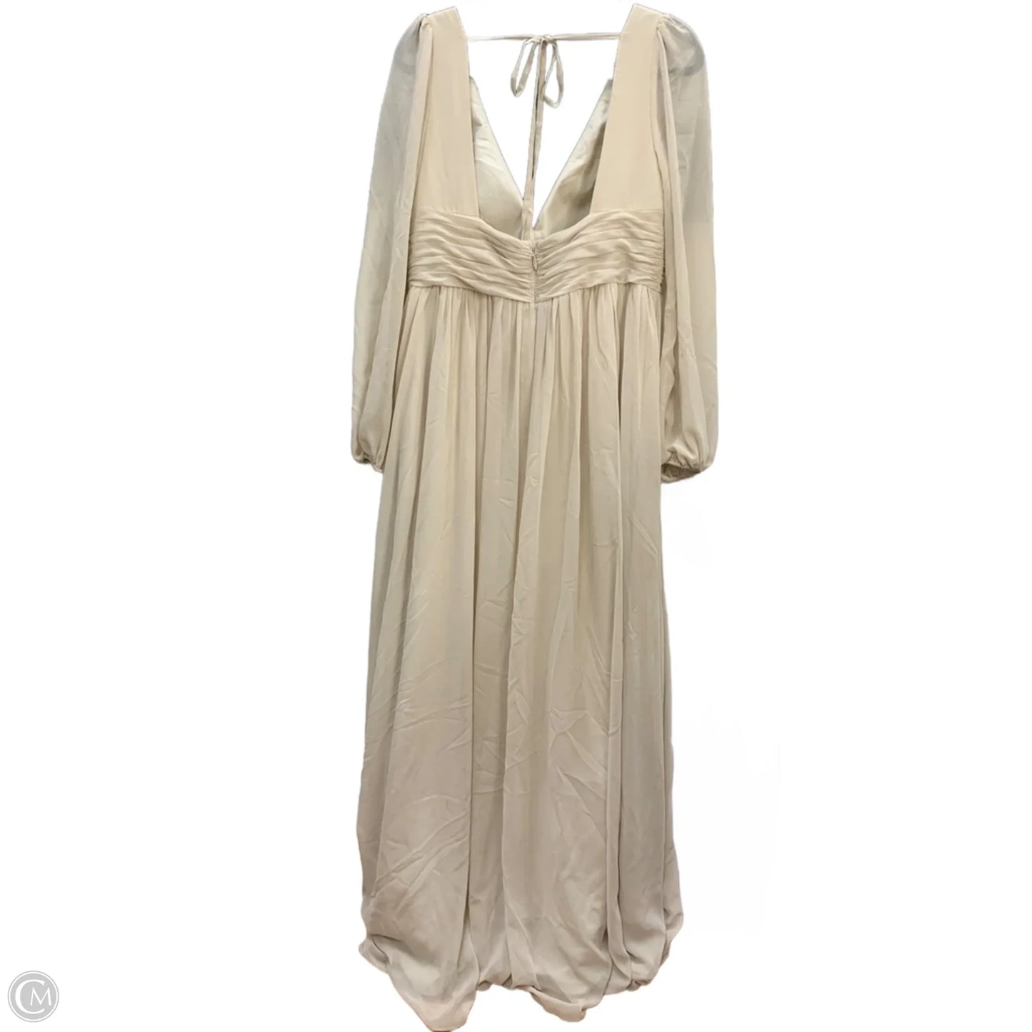 Dress Party Long By Azazie In Beige, Size: 16