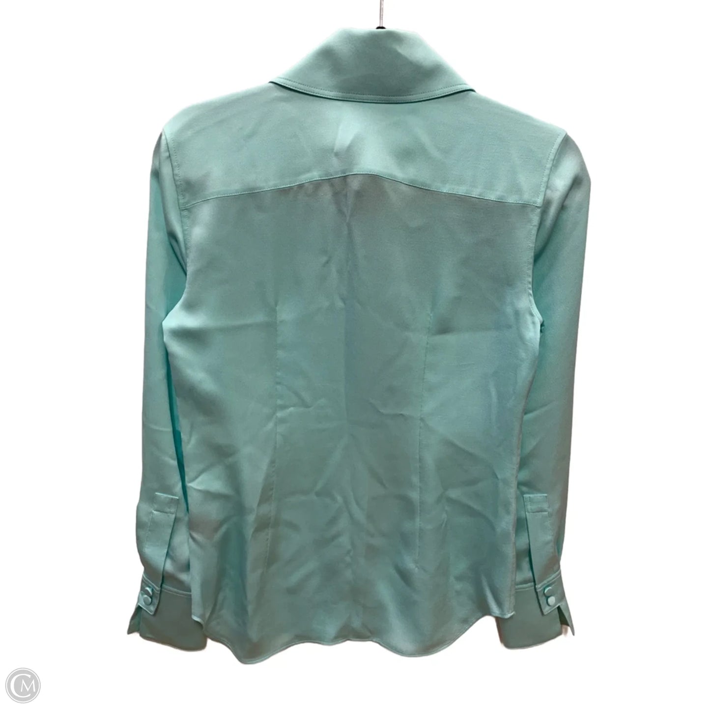 Top Long Sleeve Designer By Lafayette 148 In Blue, Size: S