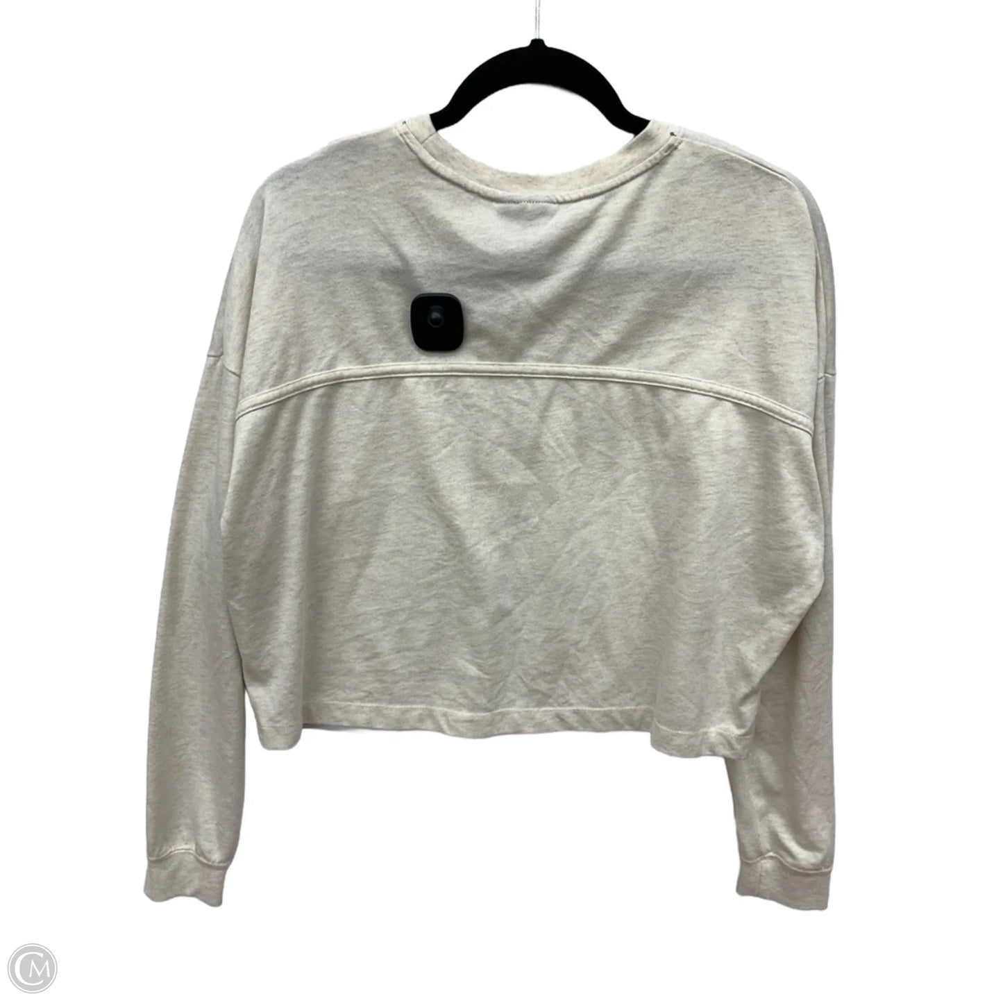 Athletic Top Long Sleeve Crewneck By Nike In Beige, Size: M