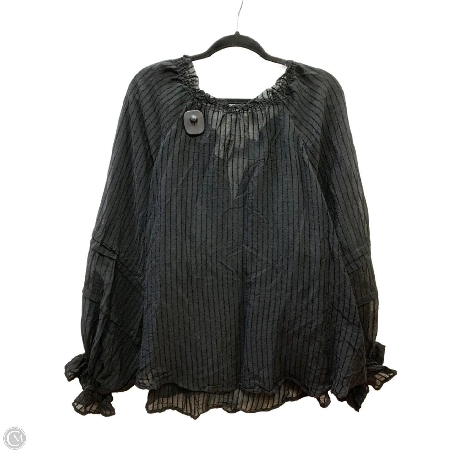 Blouse Long Sleeve By Free People In Black, Size: S