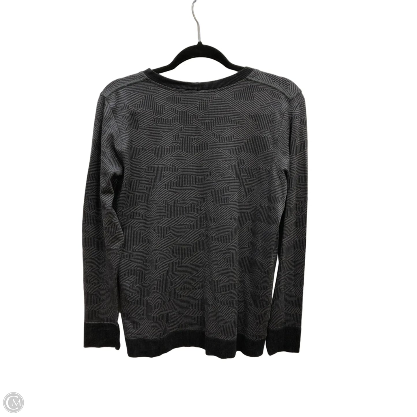 Athletic Top Long Sleeve Collar By Lululemon In Grey, Size: L