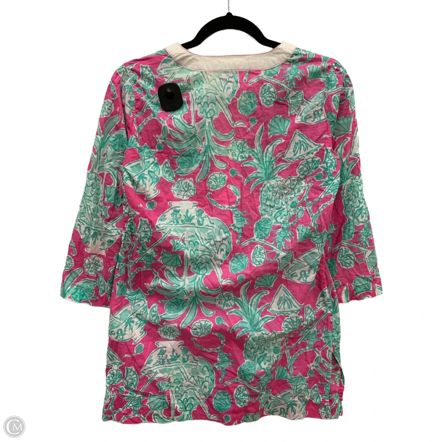 Blouse Designer By Lilly Pulitzer In Blue & Pink, Size: Xs