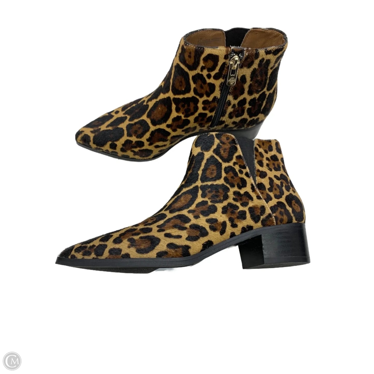 Boots Ankle Heels By Antonio Melani In Leopard Print, Size: 7.5