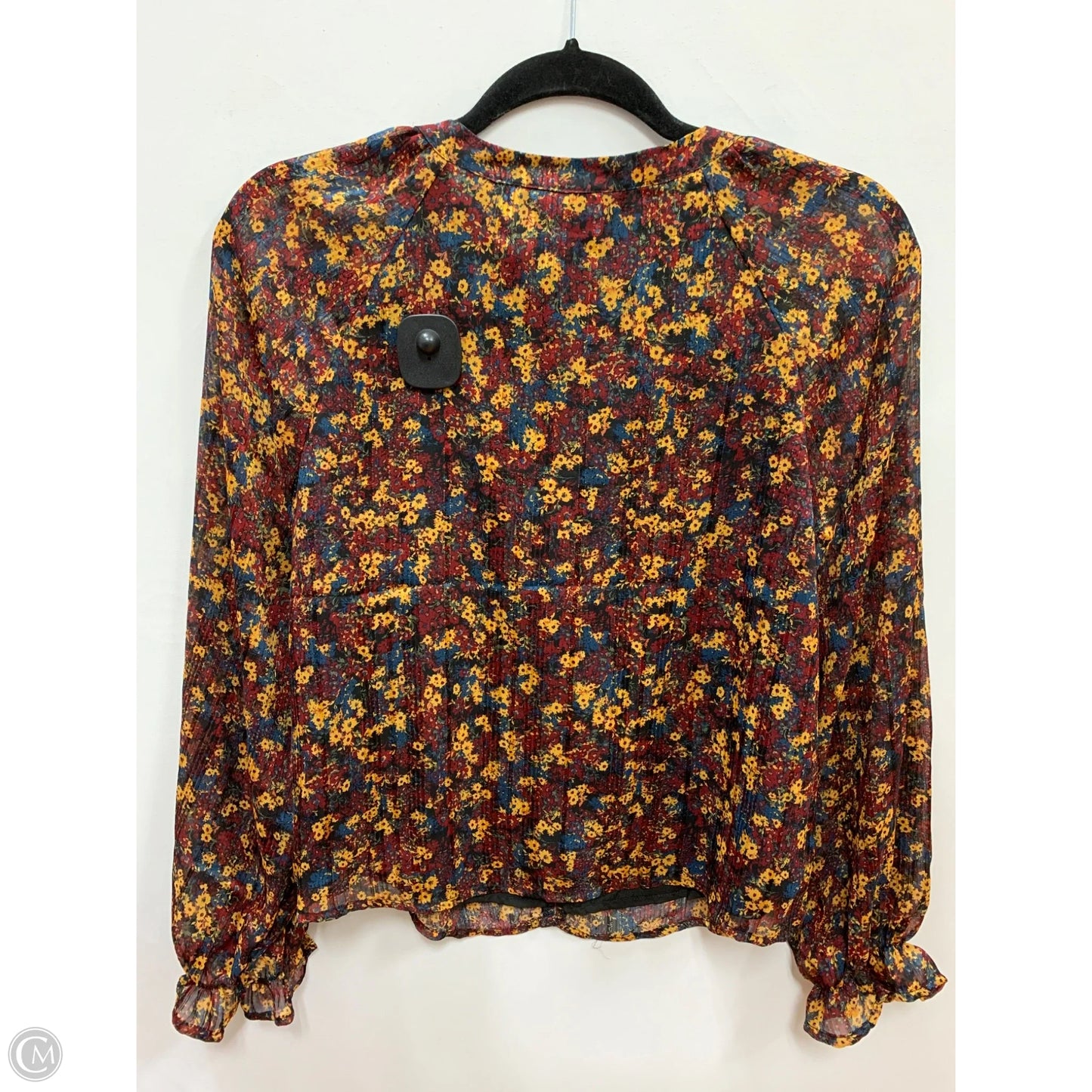 Top Long Sleeve Designer By Frye In Floral Print, Size: S