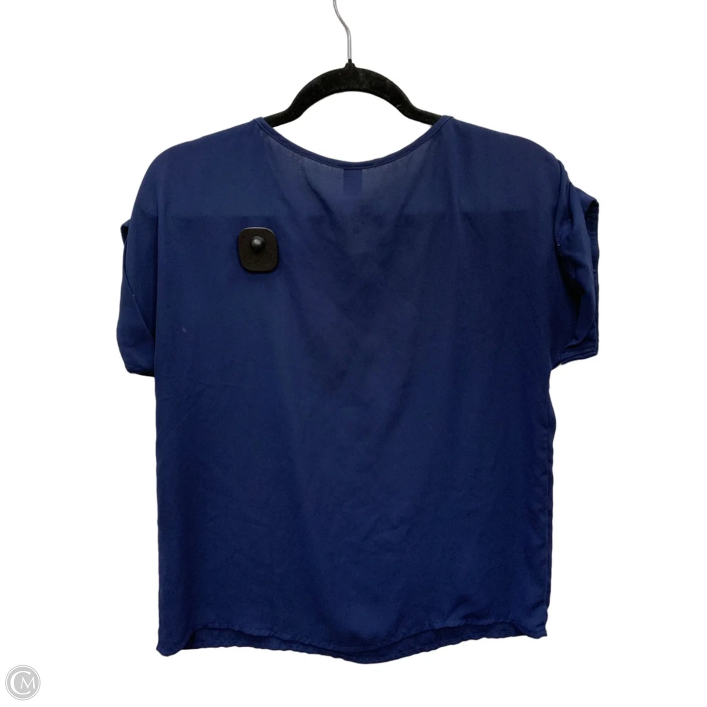 Blouse Short Sleeve By Shein In Blue, Size: S