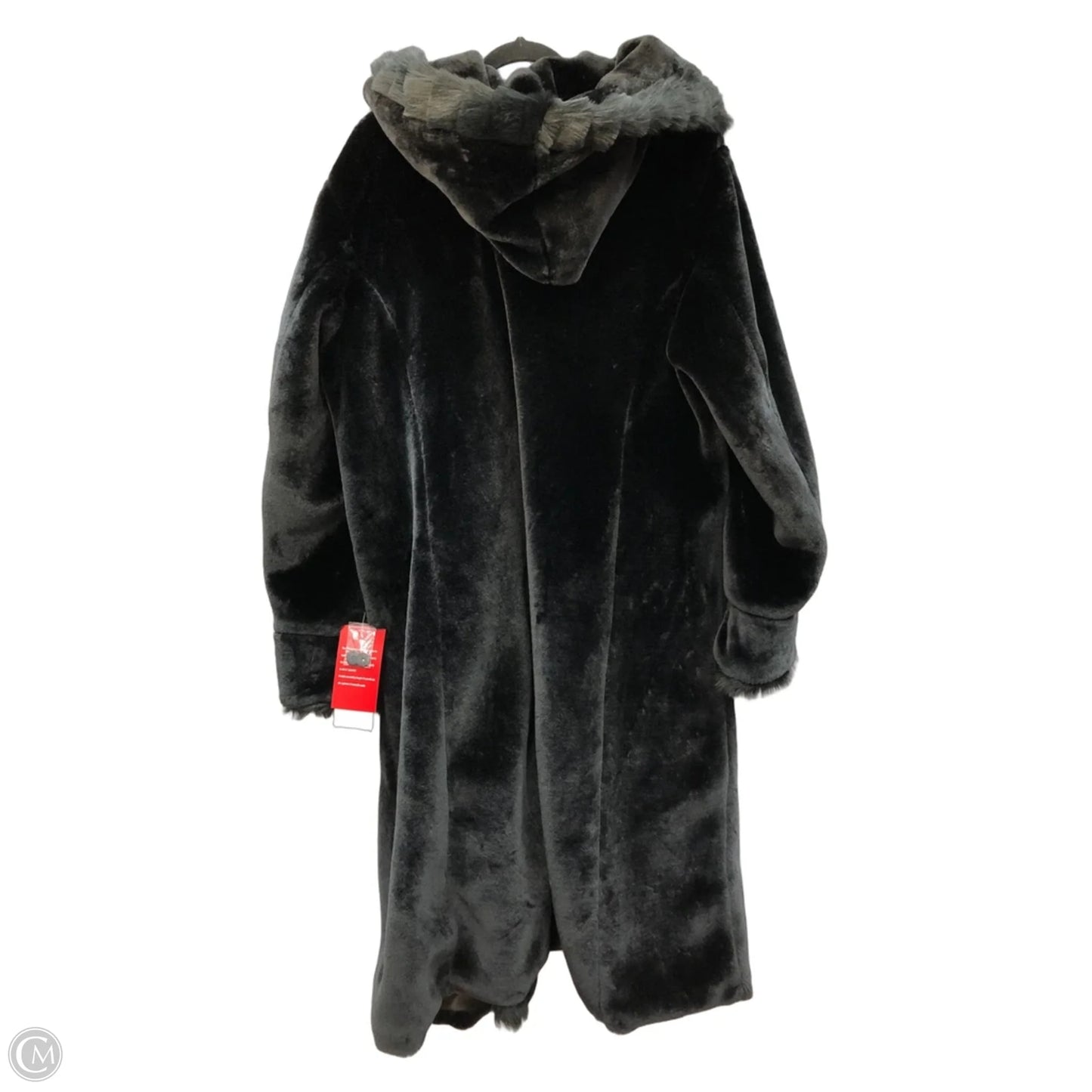 Coat Faux Fur & Sherpa By Clothes Mentor In Black, Size: 2x