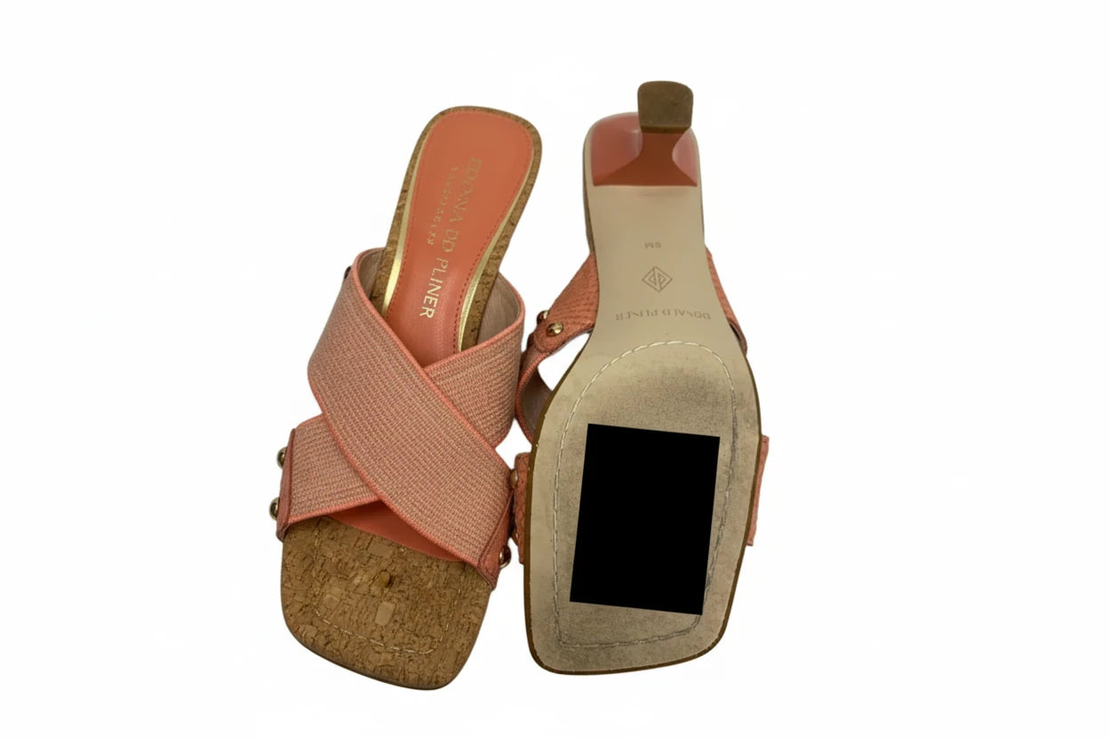 Shoes Heels Block By Donald Pliner In Coral, Size: 6