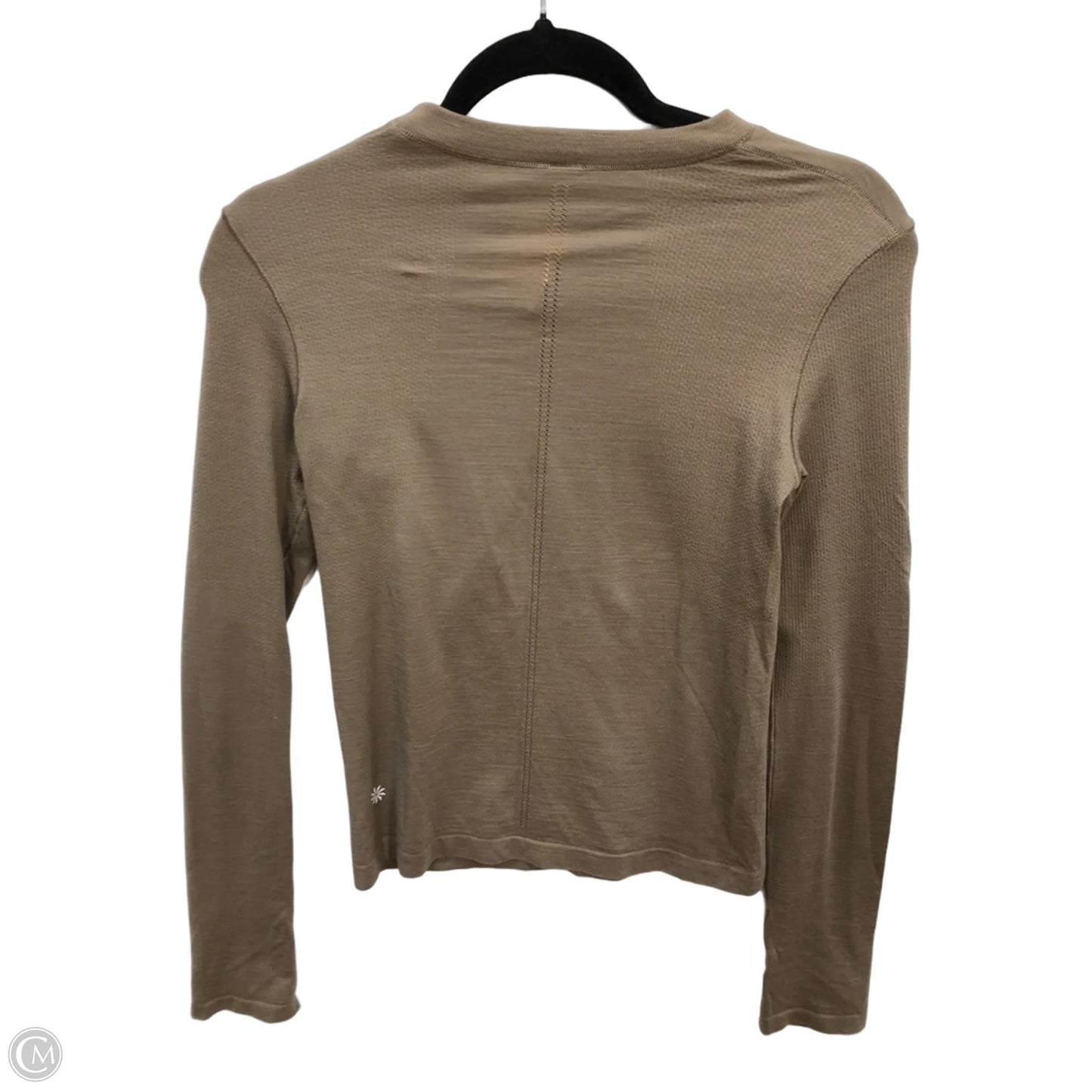 Athletic Top Long Sleeve Collar By Athleta In Tan, Size: Xs