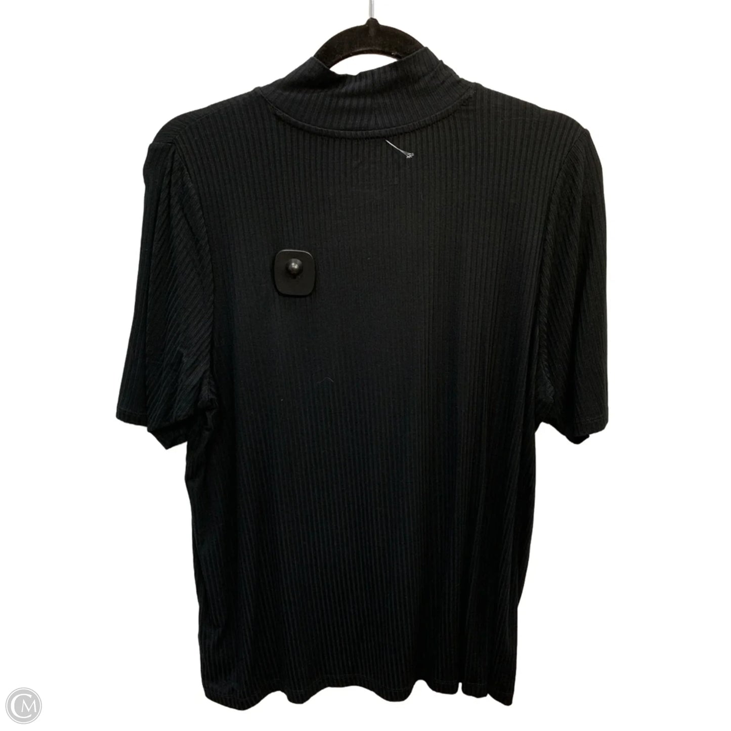 Top Short Sleeve By Rachel Zoe In Black, Size: 1x