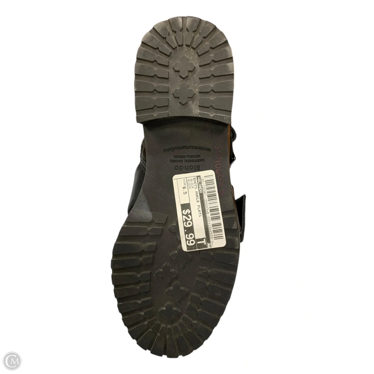 Boots Ankle Flats By Blondo In Black, Size: 6.5