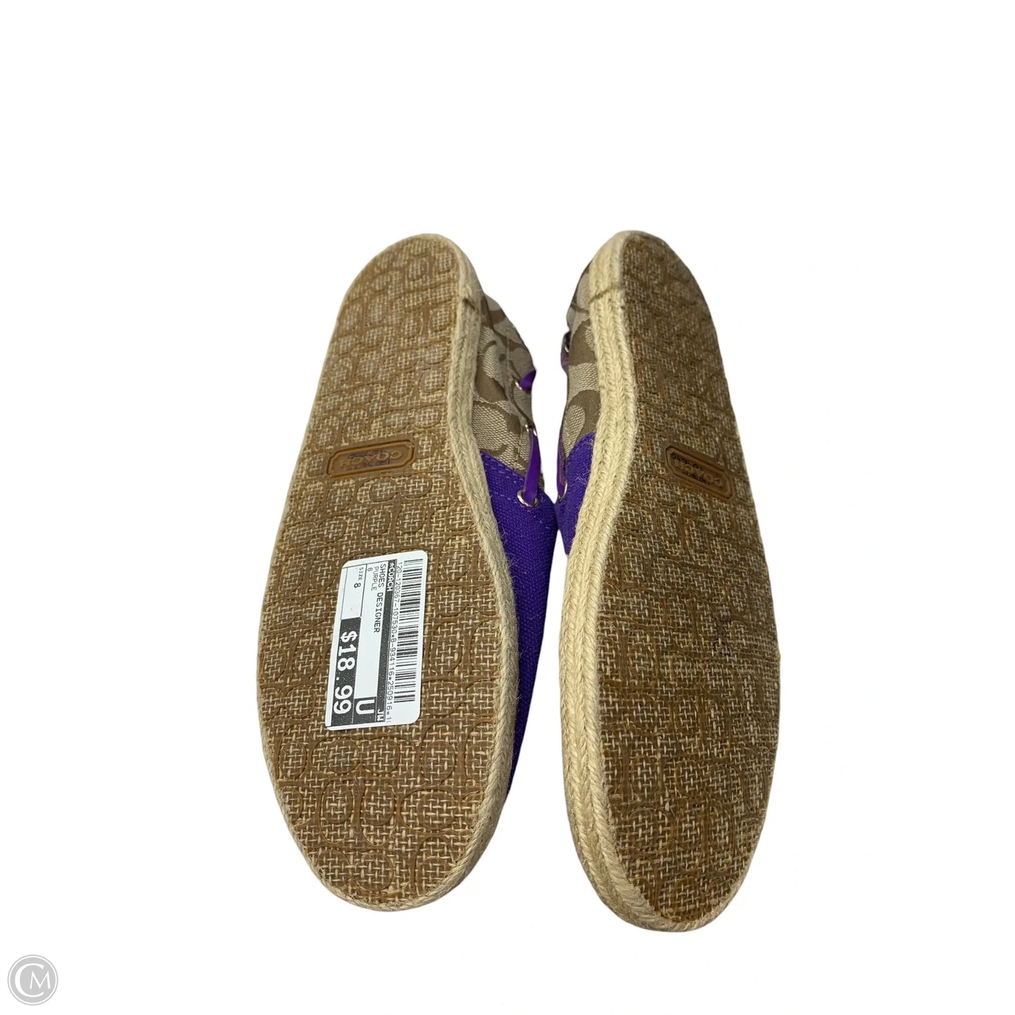 Shoes Designer By Coach In Purple, Size: 8