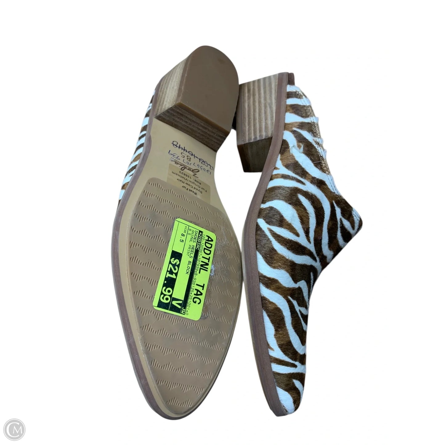 Shoes Heels Block By Zodiac In Animal Print, Size: 8.5