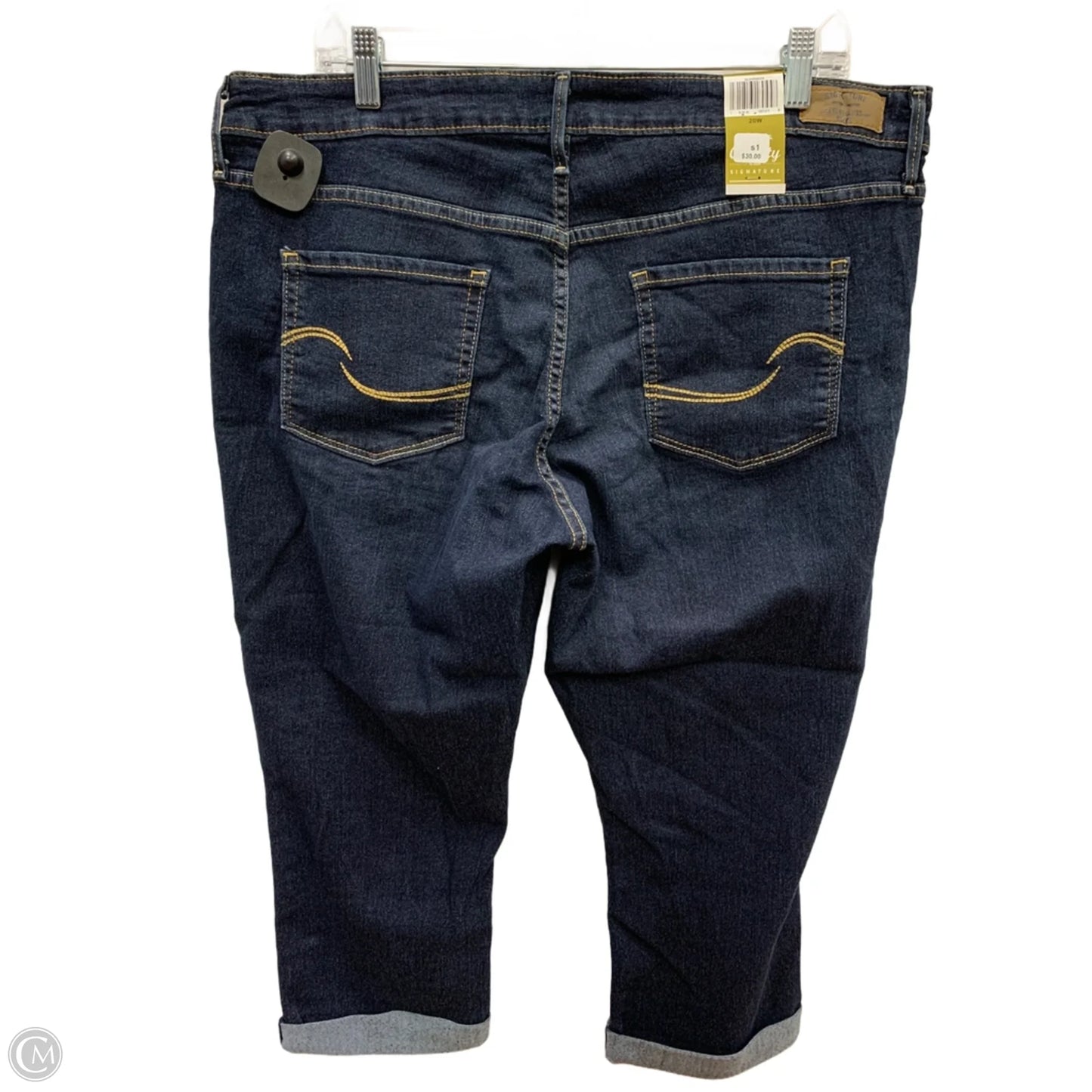 Jeans Cropped By Levis In Blue Denim, Size: 20