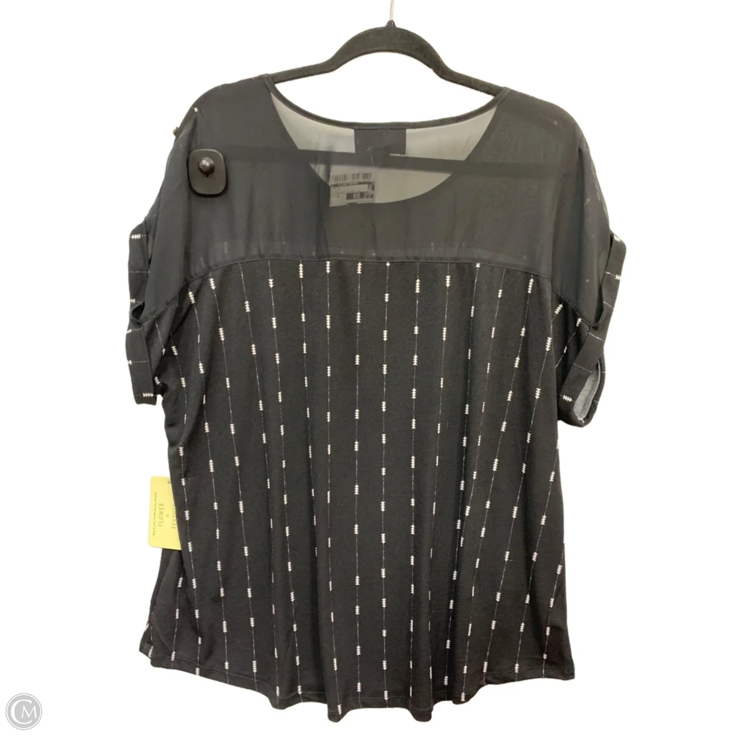 Top Short Sleeve By Clothes Mentor In Black, Size: 3x