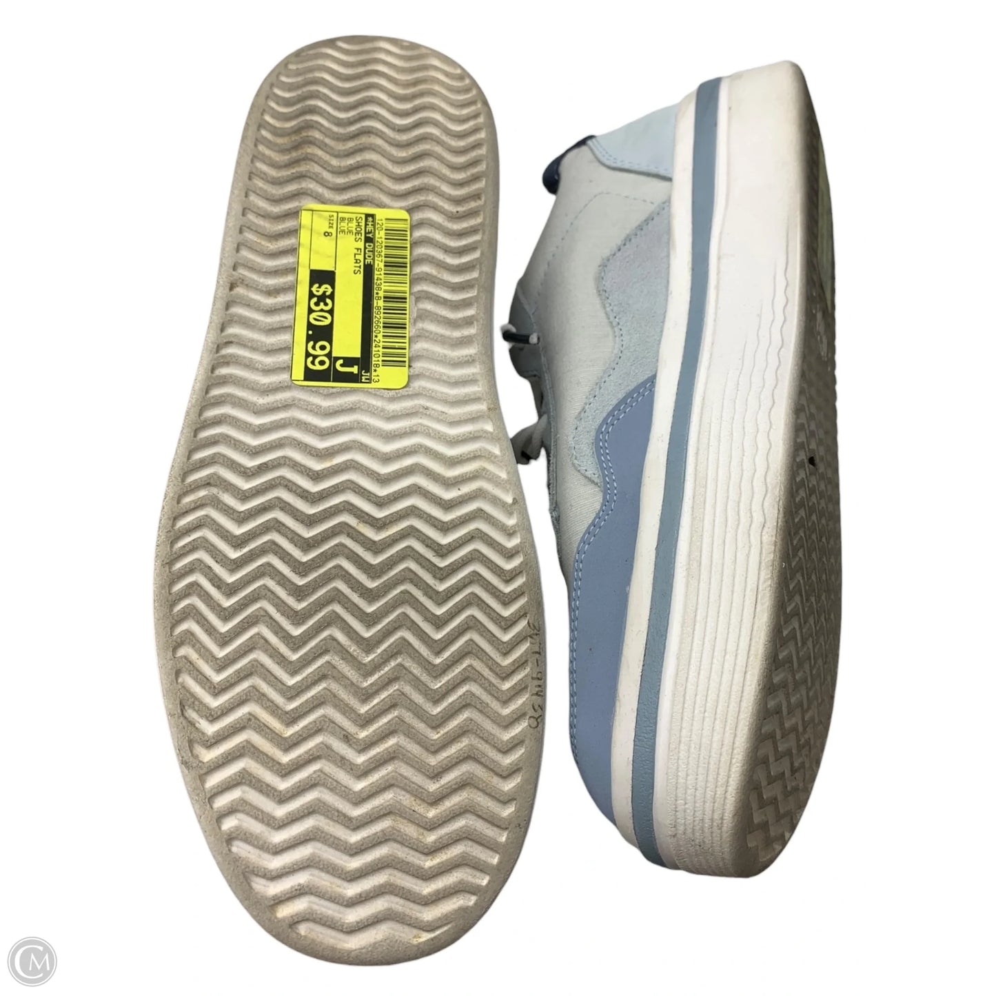 Shoes Flats By Hey Dude In Blue, Size: 8