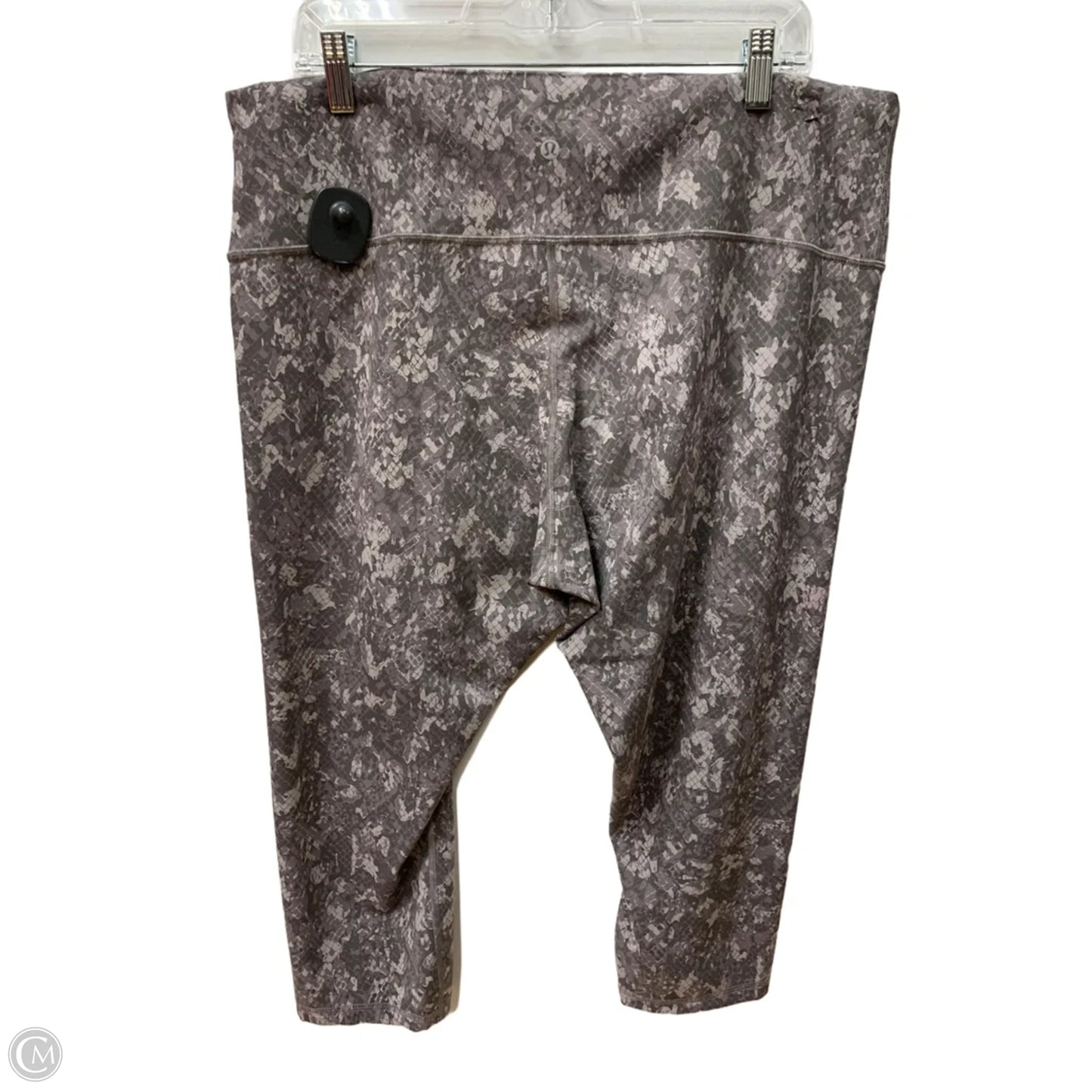 Athletic Leggings Capris By Lululemon In Grey, Size: 20