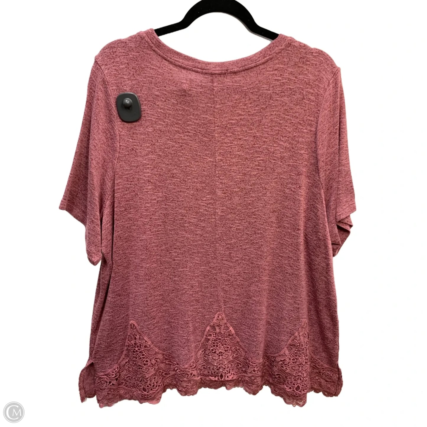 Top Short Sleeve By Lane Bryant In Pink, Size: 1x