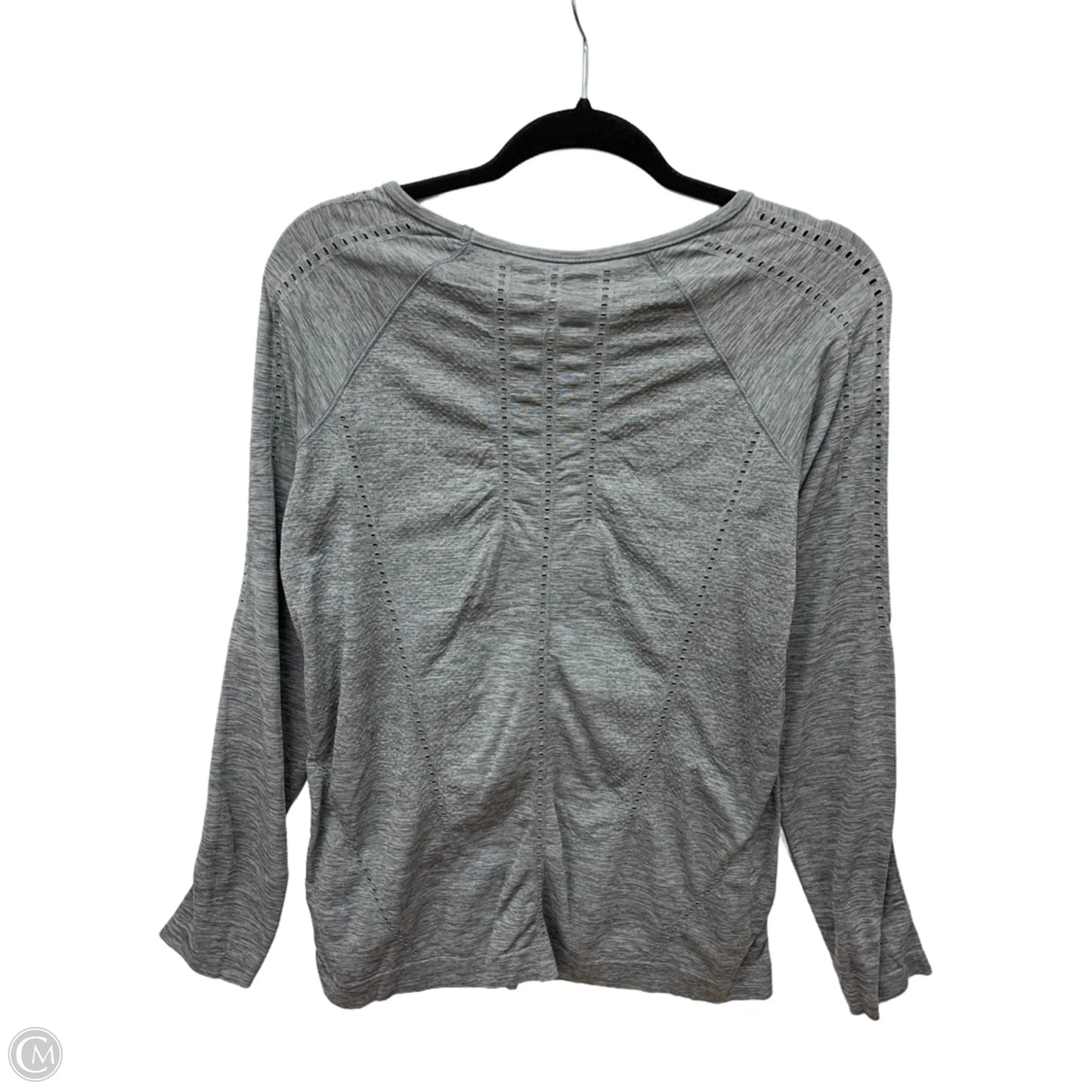 Athletic Top Long Sleeve Collar By Athleta In Grey, Size: M