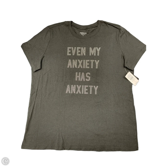 Top Short Sleeve By Torrid In Grey, Size: L