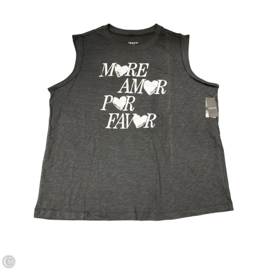 Top Short Sleeve By Torrid In Grey, Size: 1x