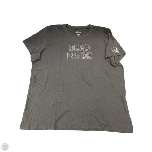 Top Short Sleeve By Torrid In Grey, Size: 1x