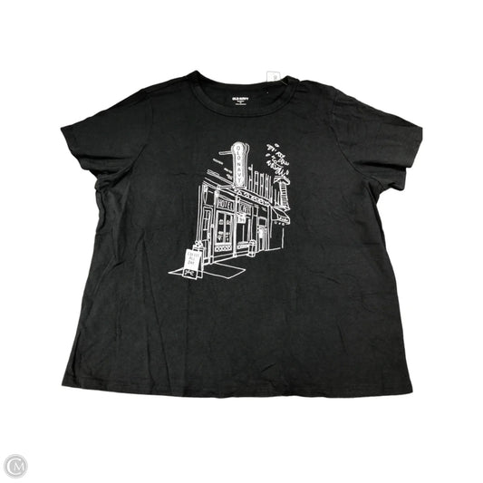 Top Short Sleeve By Old Navy In Black, Size: Xl