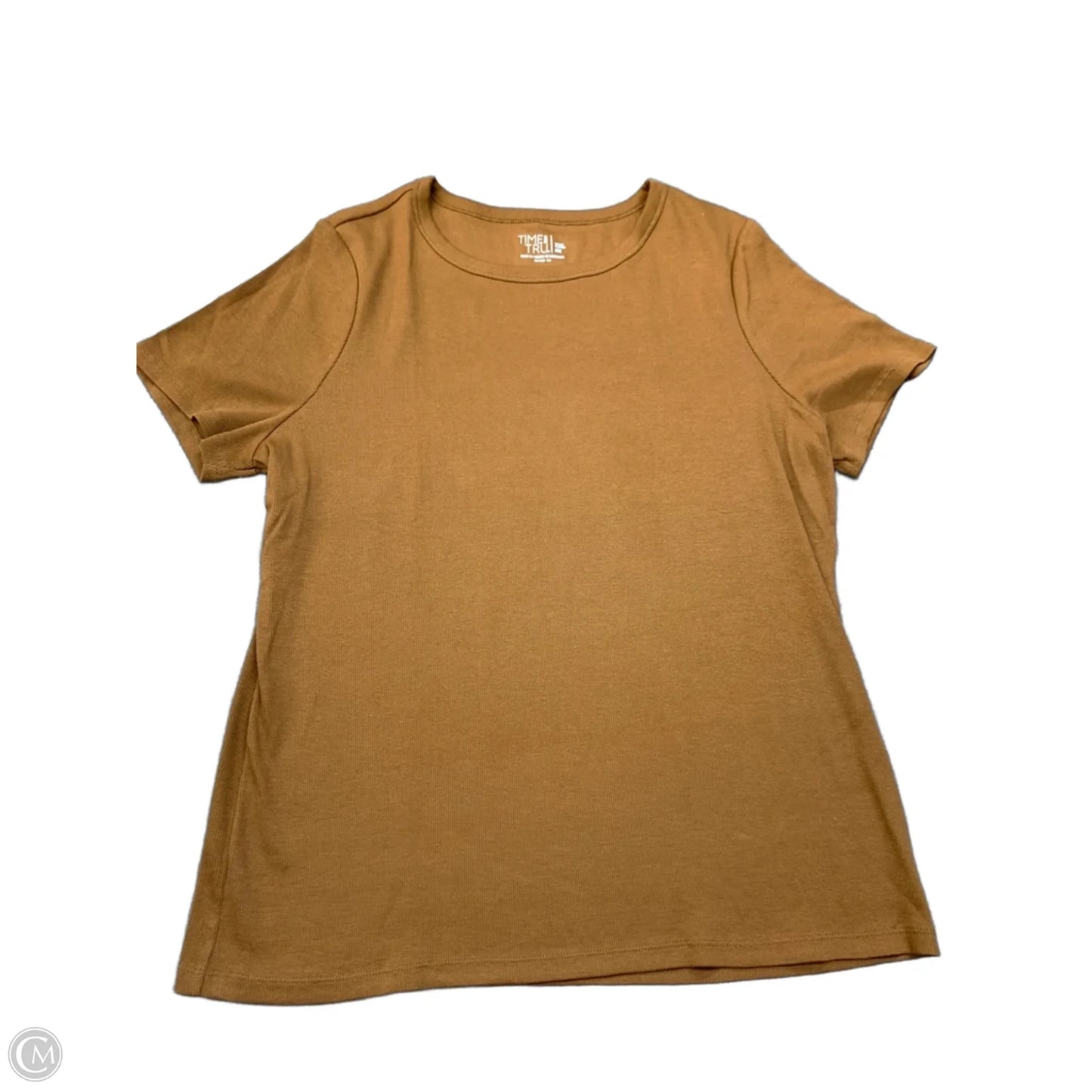 Top Short Sleeve By Time And Tru In Brown, Size: Xxl