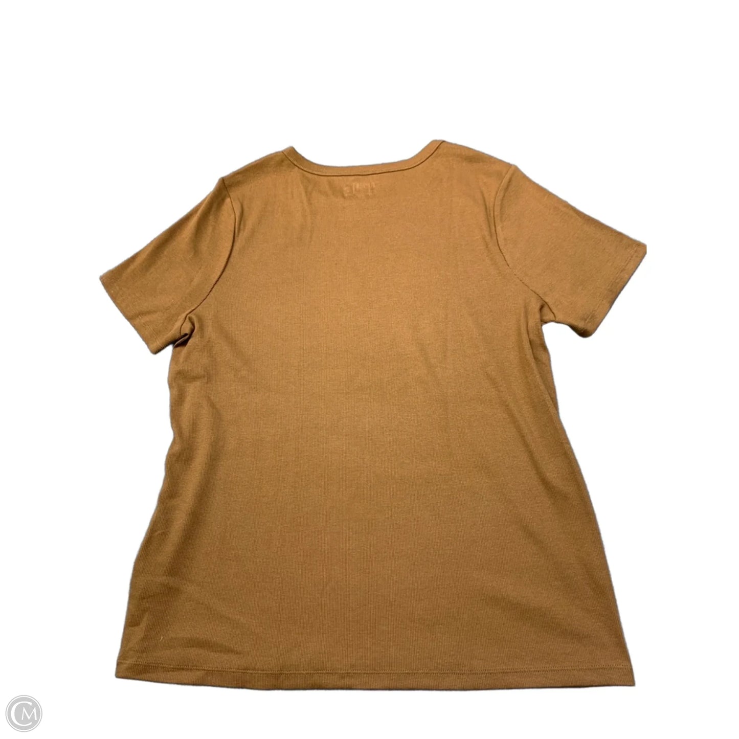 Top Short Sleeve By Time And Tru In Brown, Size: Xxl