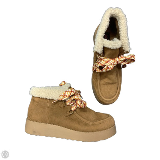 Boots Ankle Flats By Jelly Pop In Brown, Size: 8
