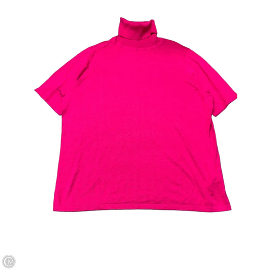 Sweater Short Sleeve By Joan Rivers In Pink, Size: 1x