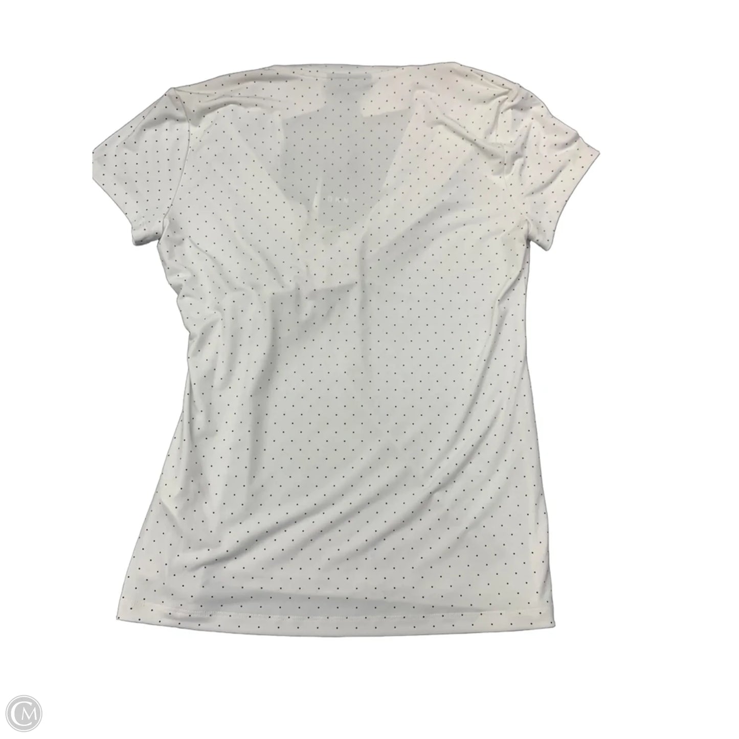 Blouse Short Sleeve By Dkny In Polkadot Pattern, Size: L