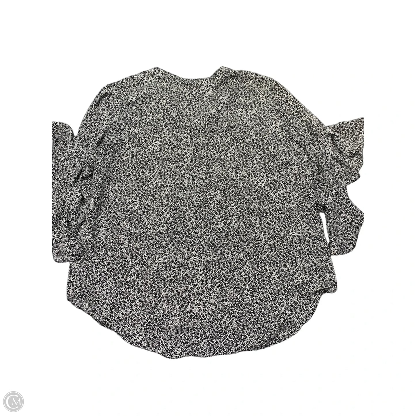 Blouse Short Sleeve By Vince Camuto In Black & Cream, Size: Xl