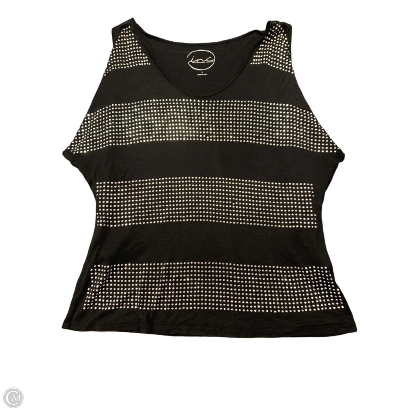 Top Short Sleeve By International Concepts In Black, Size: L