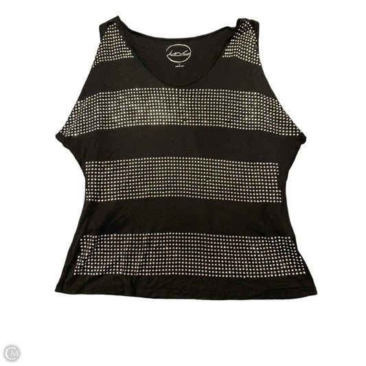 Top Short Sleeve By International Concepts In Black, Size: L