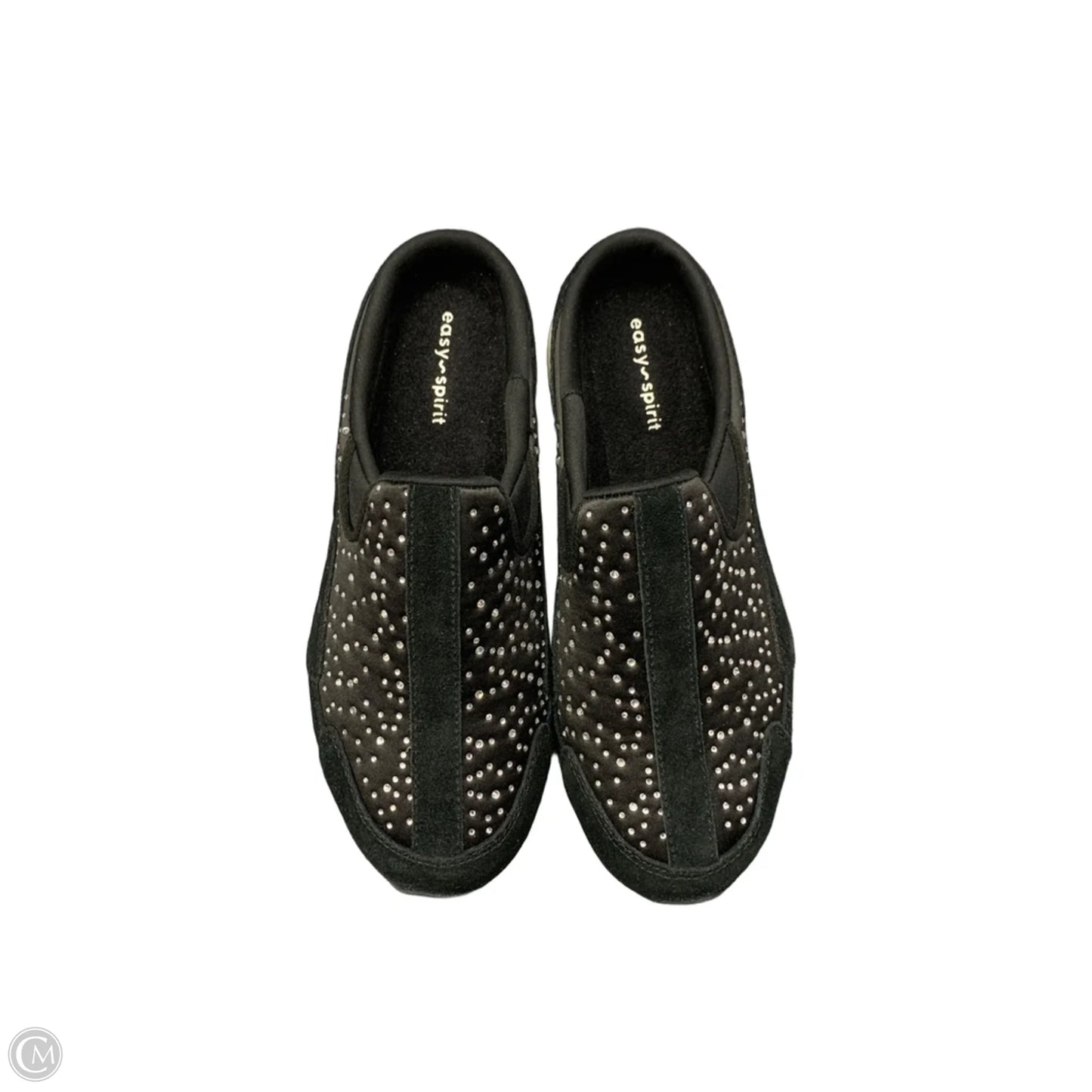 Shoes Flats By Easy Spirit In Black & Silver, Size: 6