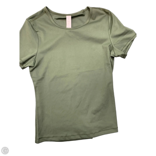 Athletic Top Short Sleeve By Yogalicious In Green, Size: S