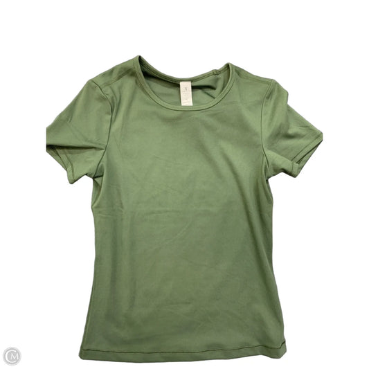 Athletic Top Short Sleeve By Yogalicious In Green, Size: Xs