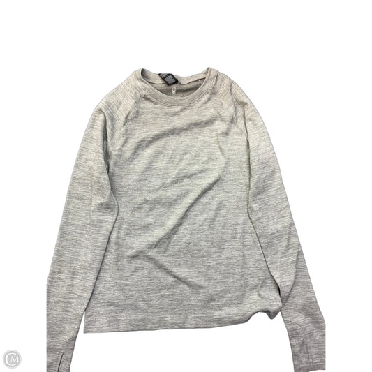 Athletic Top Long Sleeve Crewneck By Spyder In Grey, Size: S