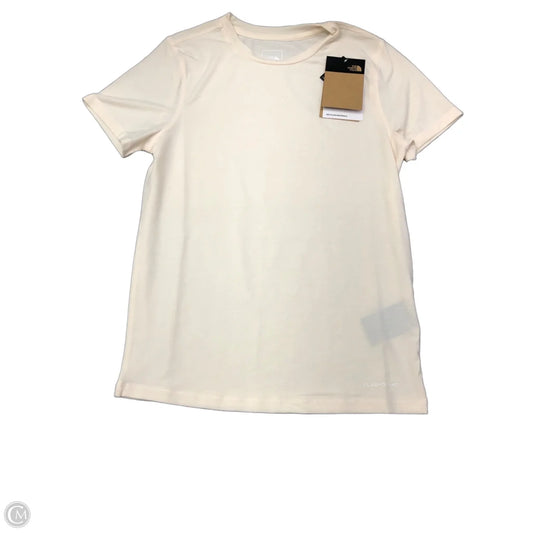 Athletic Top Short Sleeve By The North Face In Cream, Size: Xs
