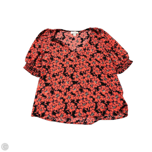 Top Short Sleeve By Allison Joy In Floral Print, Size: Xs