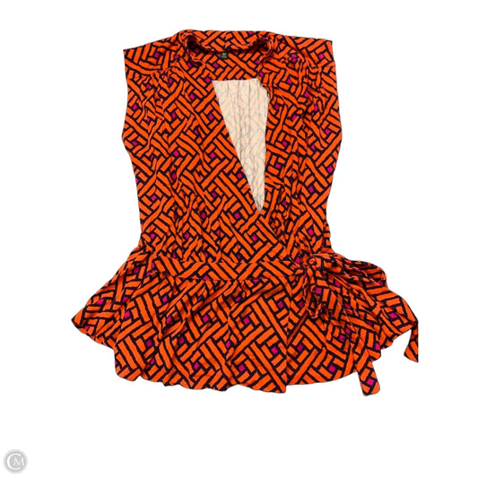 Top Sleeveless By C Wonder In Blue & Orange, Size: M