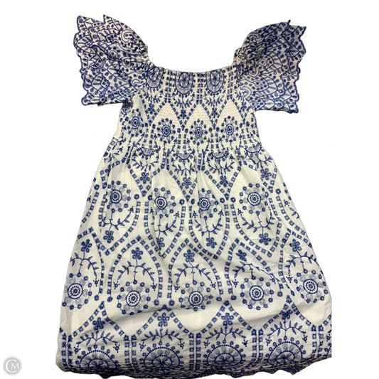 Dress Casual Maxi By See And Be Seen In Blue & White, Size: 2x