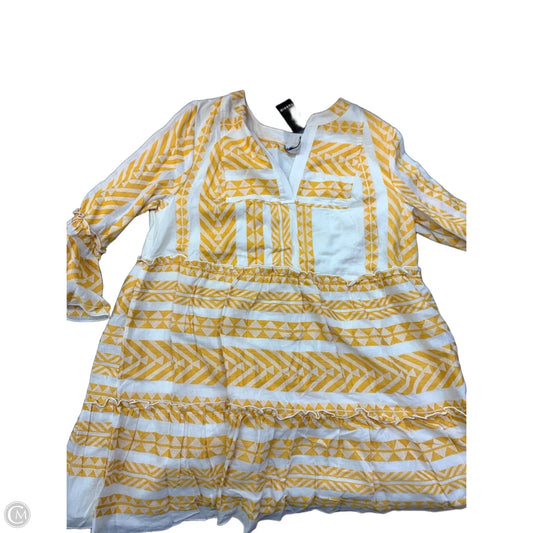 Dress Casual Short By Torrid In Tan & Yellow, Size: L